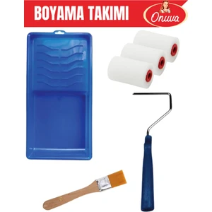 Boyama Takımı 5 cm 3'lü Rulo,kestirme Fırçası,boya Tavası,rulo Sapı
