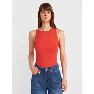 21048 Halter Yaka Top-Kırmızı