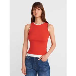 21086 Çift Görünümlü Kolsuz Top-Kırmızı