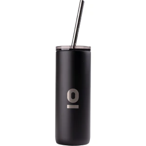 Paslanmaz Çelik Şeffaf Kapaklı Siyah Mug Termos 600 ml No:83