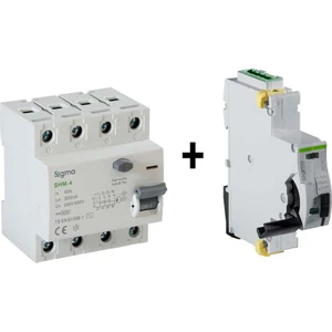 Elektrik SCRC03 Otomatik Yeniden Kurma Ünitesi + 4X40 300MA Kaçak Akım Rölesi