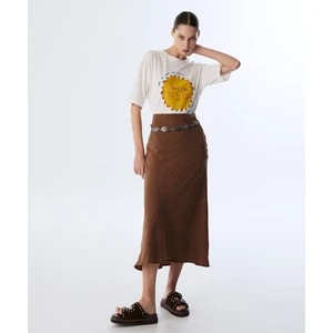 Metal Kemerli Midi Etek TS1250004110074
