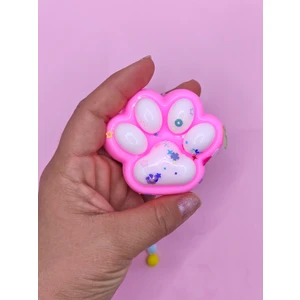 Pati Taba Squishy Kedi Pati Sıkma 7 cm Pullu Pati Sukuşi - Pembe