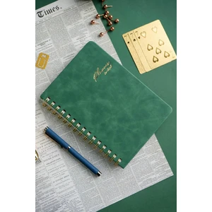 Victoria's Journals Spiralli Vegan Deri Tarihsiz Planlayıcı İngilizce A5 100 gr 176 Sayfa