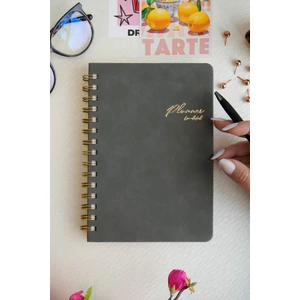 Victoria's Journals Spiralli Vegan Deri Tarihsiz Planlayıcı İngilizce A5 100 gr 176 Sayfa