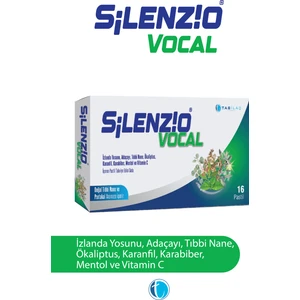 Vocal 16 Pastil İzlanda Yosunu Adaçayı Tıbbi Nane Ökaliptus Karanfil Karabiber Mentol Vitamin C