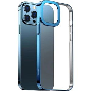 Baseus Glitter Apple iPhone 13 Pro Kilif Renkli Kenar Seffaf Kilif