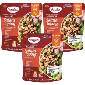 Haşlanmış Suyu Süzülmüş Amarantlı Salata Toping 150 gr x3