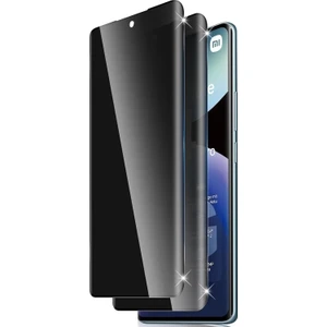 M.TK Moveteck  Xiaomi Redmi Note 14 Pro 4g Hayalet Ekran Koruyucu Nano Cam Tam Kapatan Gizli Tamperli Oval Nano Cam Parlak