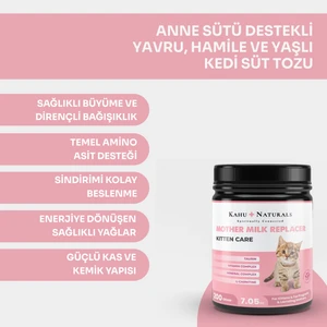 Kitten Care Milk Replacer, Anne Sütü Destekli Yavru ve Hamile Kedi Süt Tozu, 200 gr
