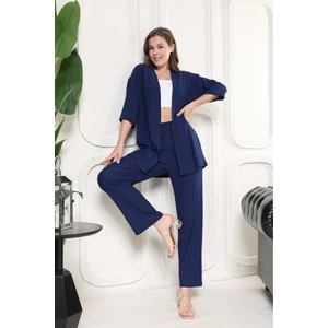 Şık - Kimono Hırkalı Bürümcük Takım Oversize Düşük Kol M - 6xl