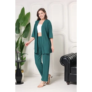 Şık - Kimono Hırkalı Bürümcük Takım Oversize Düşük Kol M - 6xl