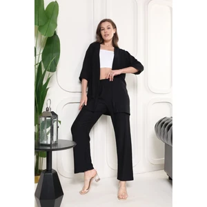 Şık - Kimono Hırkalı Bürümcük Takım Oversize Düşük Kol M - 6xl