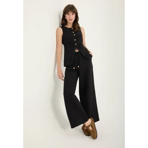 %100 Keten Pantolon
