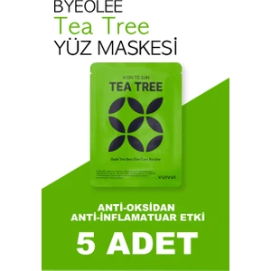 Byeolee 5 Adet Çay Agacı Özlü  Akne Karşıtı Yüz Maskesi 25ML