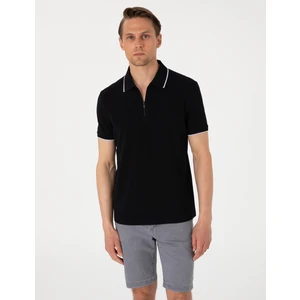 Pierre Cardin Erkek Siyah Slim Fit Polo Yaka Tişört 50307516-VR046