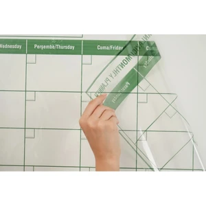 Bakgelal Aylık Yaz-Sil Planlayıcı Takvim – 85X56 cm Duvar Tipi, Beyaz Tahta Özellikli Yeniden Yazılabilir Aylık Planlayıcı Takvim