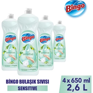 Sıvı Elde Bulaşık Deterjanı Sensitive 650ML x 4 Adet