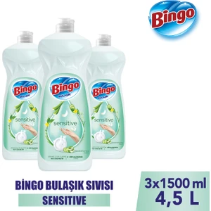 Sıvı Elde Bulaşık Deterjanı Sensitive 1500ML x 3 Adet