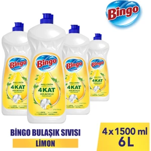 Sıvı Elde Bulaşık Deterjanı Limon 1500ML x 4 Adet
