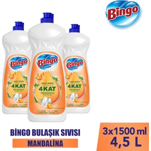 Sıvı Elde Bulaşık Deterjanı Mandalina 1500ML x 3 Adet