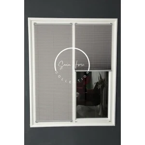 Serin Home Collection Koyu Gri Katlanabilir Plise Perde, Cam Balkon Perdeleri, Ofis Perdeleri, Pvc Pencere Perdeleri