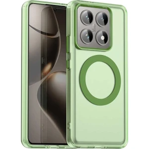 M.TK Moveteck Xiaomi Mi 14T Pro Kılıf Kamera Çıkıntılı Mat Magsafe Şarj Özellikli Kenarları Renkli Premium Sert Kapak
