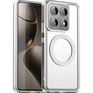 M.TK Moveteck Xiaomi Mi 14T Pro Kılıf Kamera Çıkıntılı Mat Magsafe Şarj Özellikli Kenarları Renkli Premium Sert Kapak