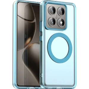 M.TK Moveteck Xiaomi Mi 14T Pro Kılıf Kamera Çıkıntılı Mat Magsafe Şarj Özellikli Kenarları Renkli Premium Sert Kapak