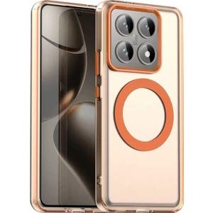 M.TK Moveteck Xiaomi Mi 14T Pro Kılıf Kamera Çıkıntılı Mat Magsafe Şarj Özellikli Kenarları Renkli Premium Sert Kapak
