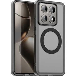M.TK Moveteck Xiaomi Mi 14T Pro Kılıf Kamera Çıkıntılı Mat Magsafe Şarj Özellikli Kenarları Renkli Premium Sert Kapak