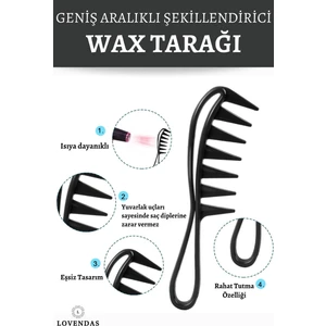 Profesyonel Antistatik Karbon Wax Tarağı
