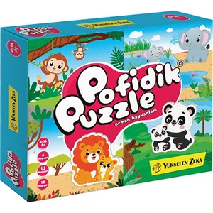 Yükselen Zeka 6-16 Ay Ilk Pofidik Magnet Puzzle - Orman Hayvanları