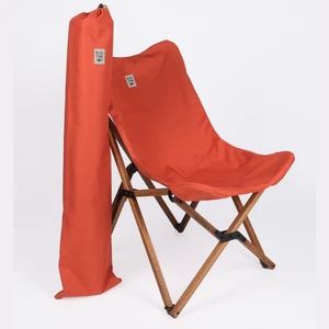 Bag The Joy Ahşap Katlanır Kamp & Bahçe Sandalyesi – Kahverengi - Kiremit Kılıf
