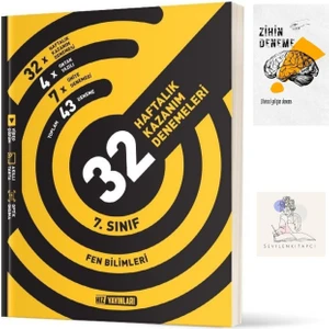 Hız Yayınları 7.sınıf Fen Bilimleri 32 Hafta Denemeleri+Zihin Deneme+SSSK379