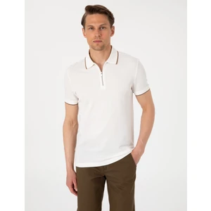 Pierre Cardin Erkek Ekru Slim Fit Polo Yaka Tişört 50307516-VR019