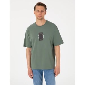 Pierre Cardin Erkek Haki Comfort Fit Bisiklet Yaka Tişört 50310155-VR027