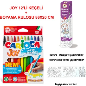 Joy Boyama Seti Mini Uzay (Joy Keçeli 12'li + Lino Dream Space 86X20)
