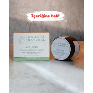 Sahara Naturel Hyaluronik Asit ve Ölmez Çiçek Özlü Kırışık Karşıtı Anti-Aging Krem