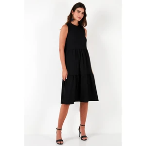 Regular Fit Kolsuz Midi Elbise Bayan Elbise 5869008