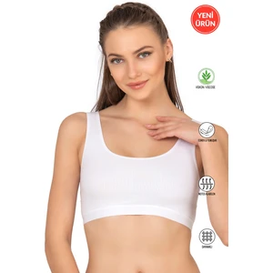 Özkan 27408 Kadın Viskon Kumaş Çıkarılabilir Pedli Balensiz Kaşkorse Kalın Askılı Sütyen Büstiyer