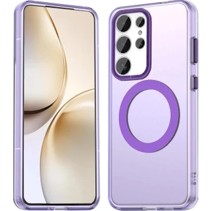 M.TK Moveteck Samsung Galaxy S25 Ultra Kılıf Kamera Çıkıntılı Mat Magsafe Şarj Özellikli Kenarları Renkli Premium Sert Kapak