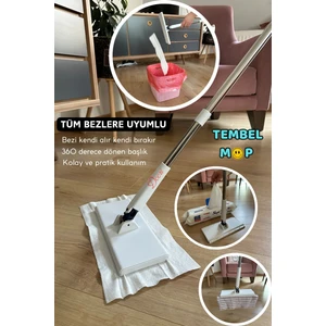 Tembel Mop Tüm Bezleri Kendi Alabilen Otomatik Mop Yüzey Temizlik Havlusu Kullan At Bezler Için