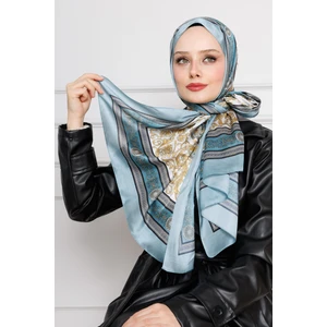 Versace Desenli Hint Ipeği Şal-Mint Yeşili