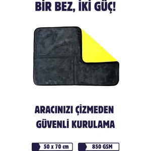 Auto Çift Taraflı Oto Kurulama Bezi 50X70 cm 850 Gsm