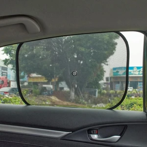 Araba Oto Arka Yan Cam Vantuzlu Perde Güneşlik Gölgelik Araç Sağ ve Sol Arka Yan Cam Perde Güneşlik