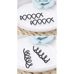 Marchen Collection Kadın 4'lü Mucizevi Spin Saç Tokası Siyah  Renk Gizli Saç Saç Aksesuarı Topuz Tokası