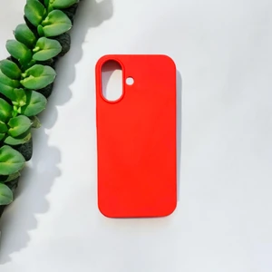 I Phone 16 Kadife Iç Dokulu Lansman Silikon Kılıf