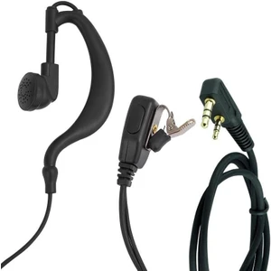 Wln PMR-446 C Tipi Kulak Üstü EL Telsizi PTT Mikrofonlu Kulaklığı 2 Jacklı Aselsan A446 Spiral Arkalıklı 120Cm