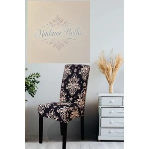 1 Adet Osmanlı Desen Tüylenmez Kaymaz Lastikli Streç Dijital Sandalye KILIFI,45X45X60 Ölçü